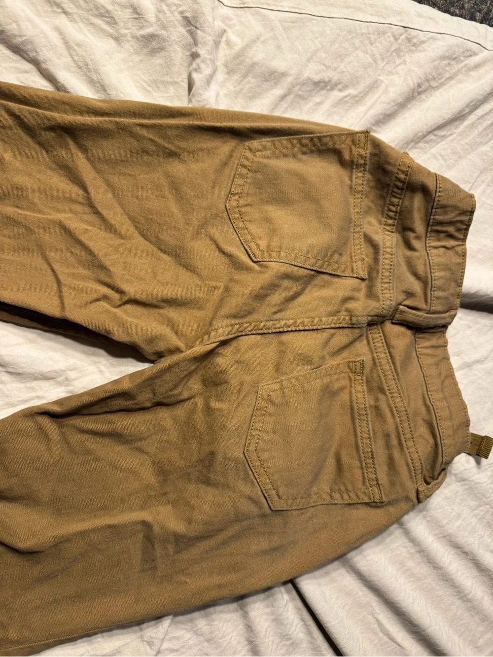Old Navy Boys 360 Stretch Pants Size 10 Slim Brown Khaki Adjustable Waist